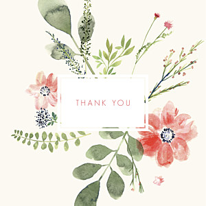 Floral Baby Thank You Cards, Baby Thank You Cards Personalisable - Rosemood