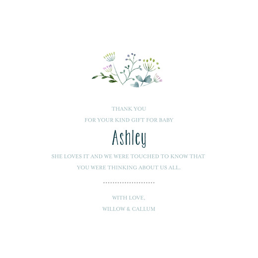 Baby Thank You Cards Watercolour meadow (4 pages) purple - Page 3 Baby Thank You Cards Watercolour meadow (4 pages) purple - Page 3