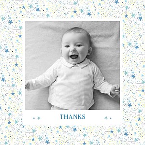 Liberty stars (4 pages) blue liberty baby thank you cards Liberty stars (4 pages) blue liberty baby thank you cards