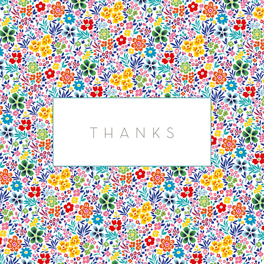Baby Thank You Cards Flower garden photo (4 pages) yellow & red Baby Thank You Cards Flower garden photo (4 pages) yellow & red