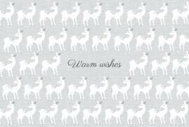 Christmas Cards Reindeer Games Grey