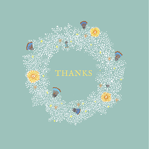 Baby Thank You Cards Baby's breath green Baby Thank You Cards Baby's breath green