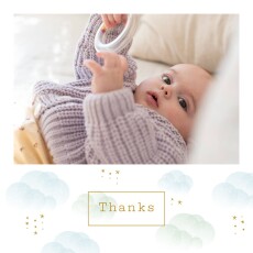 Baby Thank You Cards Mist (Large) Blue