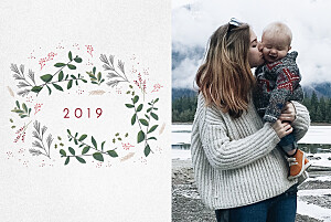 Winter wreath photo christmas cards Winter wreath photo christmas cards