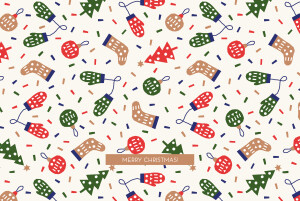 Christmas Cards 2022 Christmas Pattern Beige