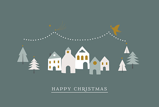 Christmas Cards Winter village hc dark green Christmas Cards Winter village hc dark green