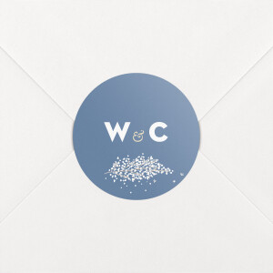 Wedding Envelope Stickers Baby's Breath Blue