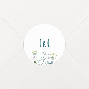 Wedding Envelope Stickers Watercolour Meadow Pink