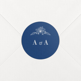 Wedding Envelope Stickers Natural Chic Blue