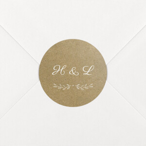 Wedding Envelope Stickers Poem Kraft