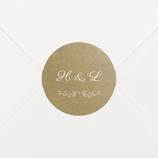 Wedding Envelope Stickers Poem Kraft - View 1