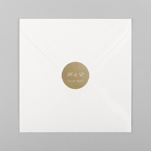 Wedding Envelope Stickers Poem Kraft - View 2
