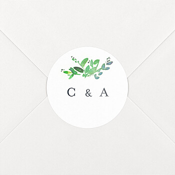 Canopy green wedding envelope stickers Canopy green wedding envelope stickers
