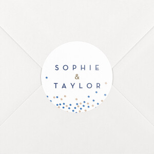 Wedding Envelope Stickers Confetti White