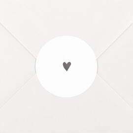 Baby Stickers Lovely Heart Grey