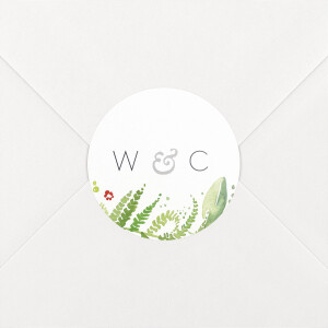 Wedding Envelope Stickers Forest Whisper Green