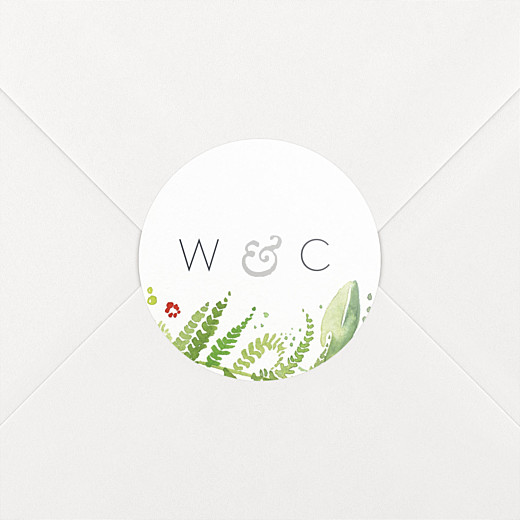 Wedding Envelope Stickers Forest Whisper Green - View 1