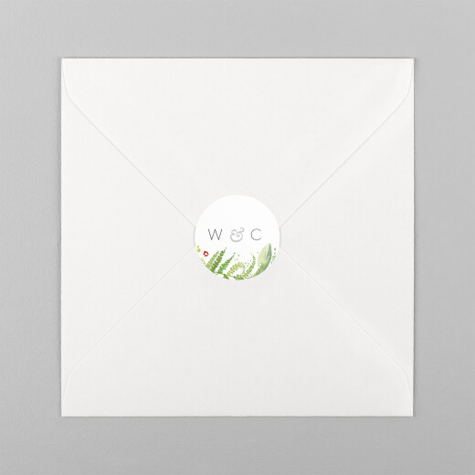 Wedding Envelope Stickers Forest Whisper Green - View 2