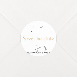 Wedding Envelope Stickers Rustic Promise White