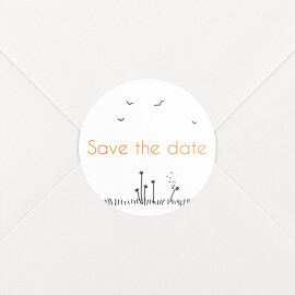 Wedding Envelope Stickers Rustic Promise White