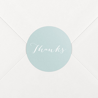 Thanks green white wedding stickers Thanks green white wedding stickers