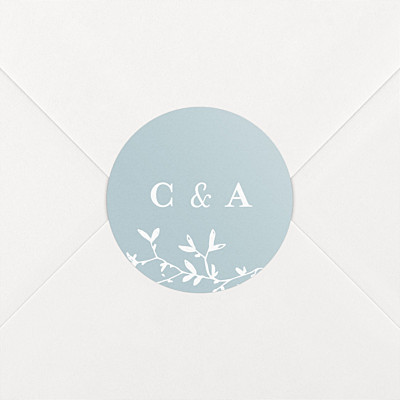 Reflections green wedding stickers Reflections green wedding stickers