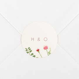 Wedding Envelope Stickers Spring Blossom Beige