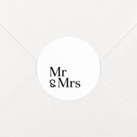 Wedding Envelope Stickers Mr & Mrs White