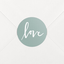 Wedding Envelope Stickers Love Letters Green