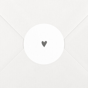Wedding Envelope Stickers Elegant Heart White