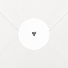 Wedding Envelope Stickers Elegant Heart White