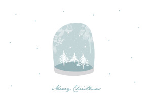 Christmas Cards Snow globe (4 pages) blue Christmas Cards Snow globe (4 pages) blue