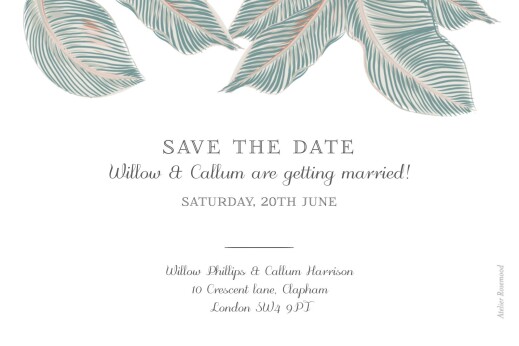 Save The Date Cards Calathea blue - Page 2 Save The Date Cards Calathea blue - Page 2