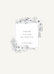 Wedding Order of Service Booklets Secret Garden White