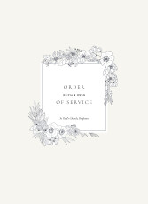 Wedding Order of Service Booklet Covers Secret Garden White