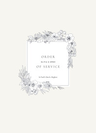 Wedding Order of Service Booklet Covers Secret Garden White