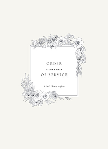 Secret Garden Wedding Order Of Service Booklets Rosemood