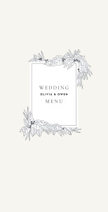 Wedding Menus Secret garden white Wedding Menus Secret garden white