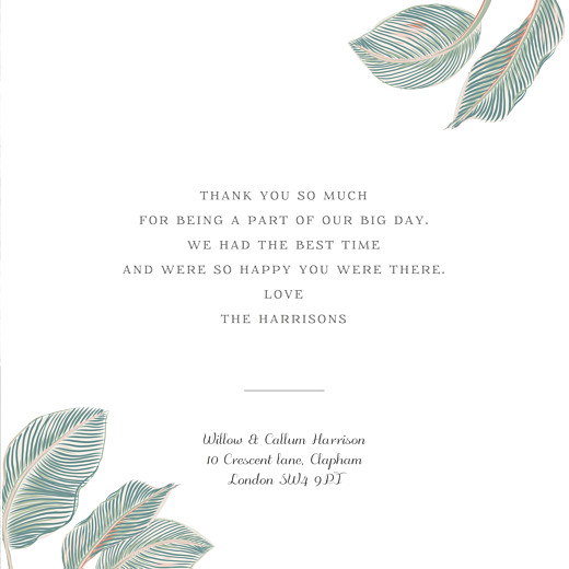 Wedding Thank You Cards Calathea (4 pages) blue - Page 3 Wedding Thank You Cards Calathea (4 pages) blue - Page 3