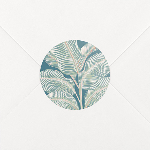 Wedding Stickers Calathea blue - View 2 Wedding Stickers Calathea blue - View 2