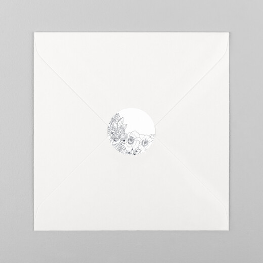 Wedding Envelope Stickers Secret Garden White - View 2