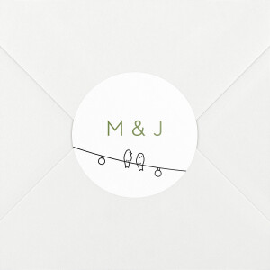 Wedding Envelope Stickers Bohemian Promise White