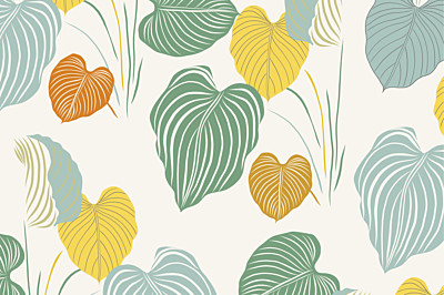 Notecards Tropical garden beige finition Notecards Tropical garden beige finition
