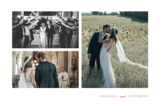 Wedding Thank You Cards Whisper (4 pages) red Wedding Thank You Cards Whisper (4 pages) red
