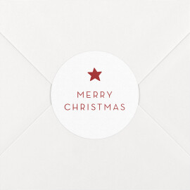 Christmas Stickers Elegant Star Red