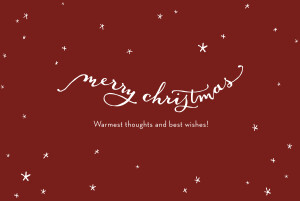 Business Christmas Cards Lovely Stars Red