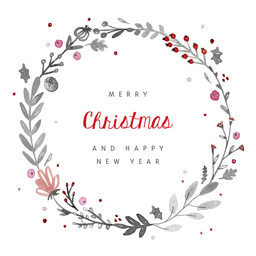 Business Christmas Cards Christmas Crown White - Page 1 Business Christmas Cards Christmas Crown White - Page 1