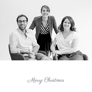 Starry ribbon (foil) white business christmas cards Starry ribbon (foil) white business christmas cards