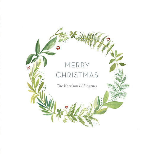 Business Christmas Cards Forest Whisper Green - Page 1 Business Christmas Cards Forest Whisper Green - Page 1