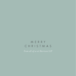 Business Christmas Cards Peace & Joy (Foil) Green